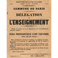 Commune de Paris - Délégation à l'enseignement - École Professionnelle d'Art Industriel pour jeunes filles.