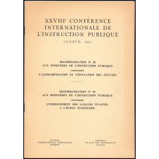 XXVIIIe conférence internationale de l'Instruction Publique. Genève 1965. 