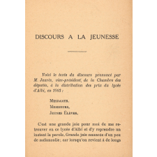 Discours à la Jeunesse.