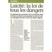 Laïcité: la loi de tous les dangers.