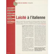 Laïcité à l'italienne.