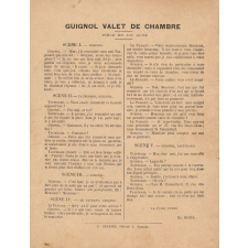 Guignol valet de chambre : Théâtre de Guignol n°12