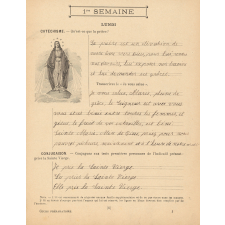 Cahier de devoirs de vacances pour les enfants catholiques