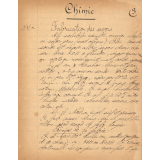 Chimie organique : Cahiers de devoirs
