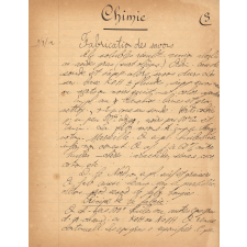 Chimie organique : Cahiers de devoirs