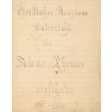 Pfarrheft für Salome Thomas Westhofen =  Cahier paroissial