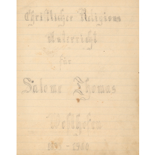 Pfarrheft für Salome Thomas Westhofen =  Cahier paroissial