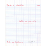 Cahier du jour n°4