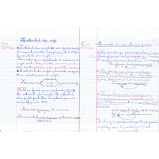Cahier de leçons français, Cahier de leçons mathématiques