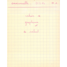Cahier de graphisme et de calcul