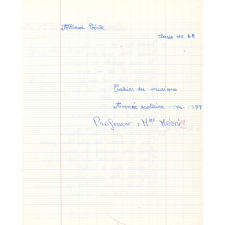 Cahier de musique