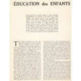 Éducation des enfants.