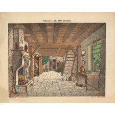 Décor de théâtre : Fond de la chambre rustique