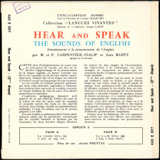 Hear and Speak : the sounds of English : entraînement à la prononciation de l'anglais. 2ème disque