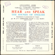 Hear and Speak : the sounds of English : entraînement à la prononciation de l'anglais. 5ème disque