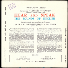 Hear and Speak : the sounds of English : entraînement à la prononciation de l'anglais. 6ème disque