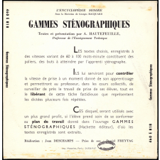 Gammes sténographiques : 60 mots minute