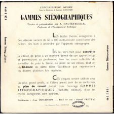 Gammes sténographiques : 80-90 mots minute