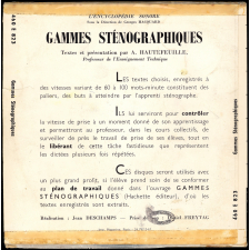 Gammes sténographiques : 100 mots minute