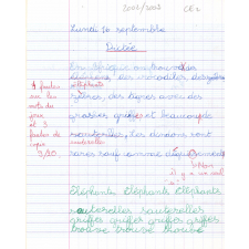Cahier du jour