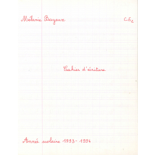 Cahier d'écriture