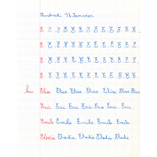 Cahier d'écriture