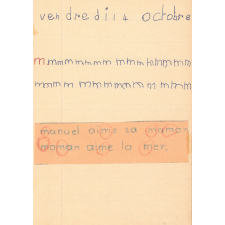 Cahier d'écriture et lecture