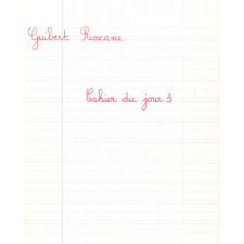 Cahier du jour 3