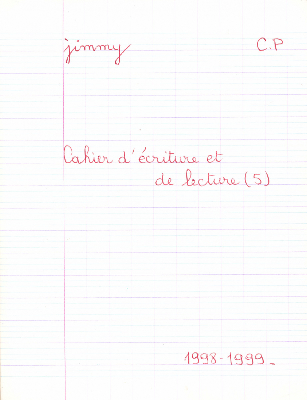 Cahier d'écriture et de lecture 5