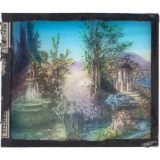 Paysage : Kiosque et fontaine