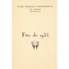Programme : Fête de l'école normale d'institutrices : Rouen