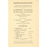 Programme : Audition chorale : Ecole normale : Rouen