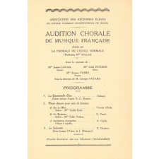 Programme : Audition chorale : Ecole normale : Rouen