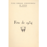 Programme : Fête : Ecole normale : Rouen