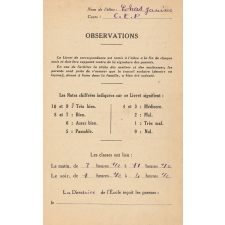 Livret mensuel de correspondance