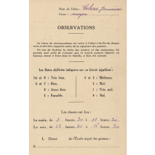 Livret mensuel de correspondance
