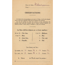 Livret mensuel de correspondance