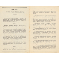 Institut Notre-Dame-des-Champs. Société d'Education & d'Enseignement pour les Jeunes Filles.