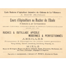 École Moderne d'Apiculture Intensive du Château de La Villeneuve à Baud (Morbihan).