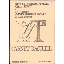 Lycée technique d'État mixte Val de Seine et C.E.T. annexé. Carnet d'accueil. Bulletin de rentrée. Année scolaire 72-73.