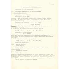 Lycée technique nationalisé mixte Gustave Flaubert et C.E.T. annexé. Bulletin de rentrée. Année scolaire 72-73.