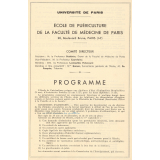 École de puériculture de la Faculté de médecine de Paris. Programme. 