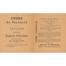 Cours d'Éducation. Directrice-Fondatrice Mme Doisneau-Maître.