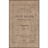 Lycée Hoche de Versailles. Prospectus.