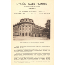 Prospectus du Lycée Saint-Louis. 