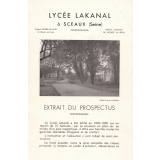 Lycée Lakanal à Sceaux (Seine). Extrait du Prospectus. 