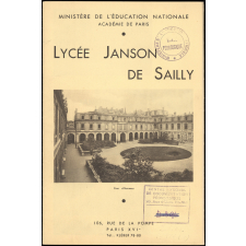 Prospectus du Lycée Janson de Sailly. 