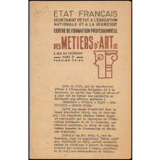 Prospectus du Centre de formation professionnelle des Métiers d'Art.