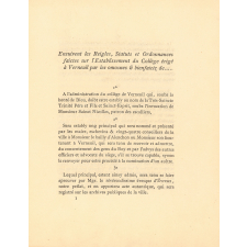 Statuts du collége de Verneuil. 1599.
