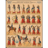 Planche : L'armée française à travers les âges : Epoque second empire : Voltigeurs de la garde : N°1